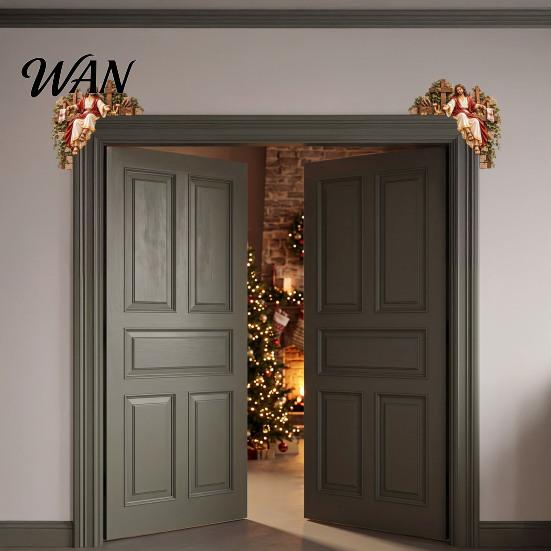 Spiritual Wall Decor for Bedroom Christian Door Corner Sign, Wood Jesus Religious Art, 2D Wooden Gift Friends Flat Faith-Inspired Frame Topper