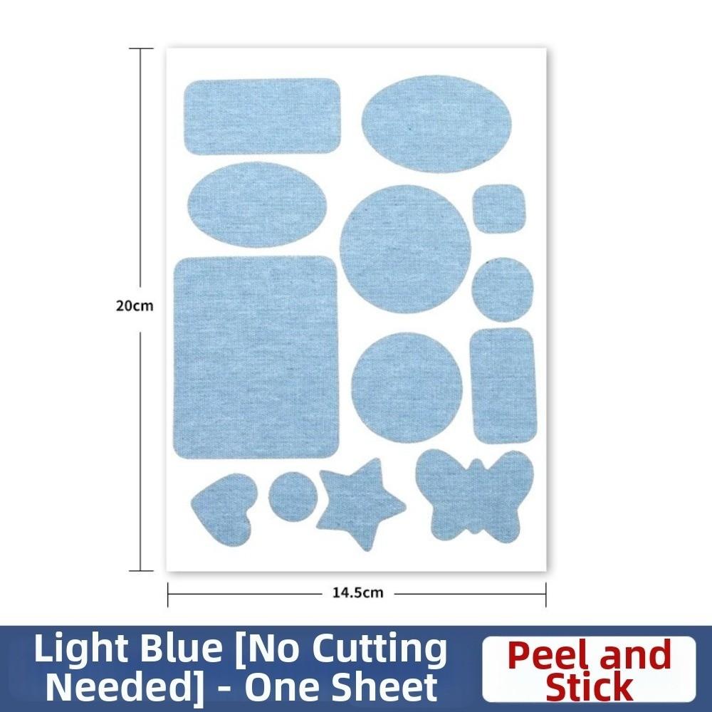 Reinforcement Repair Patches Blue Denim Clothing Patches New Self-Adhesive Patches for Knee Repair