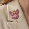 Wing Girl Jewelry Sparkling Rhinstone Ballet Fairy Brooch, Winged Dancer Alloy Lapel Shirt Accessory Pin, Women Accessories for Suit Dress Coat Scarf