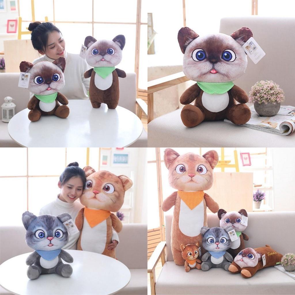 Japanese Long Tomato Cat Plush Toy Pillow Cute Stuffed Animal With Soft Pp Cotton Fill