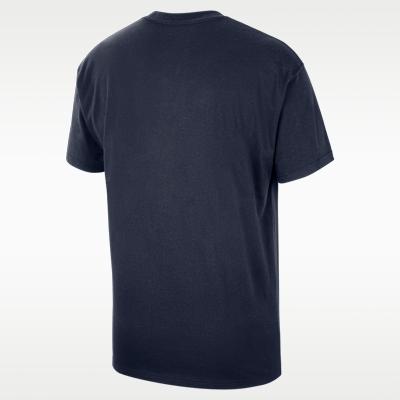 Men's Nike T Shirts Men's University Dark Blue Crew Neck Moderate