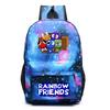 Мультяшный школьный рюкзак Rainbow Friends для детей, мальчиков и девочек, легкий, из ткани Оксфорд, для книг, с эргономичными лямками