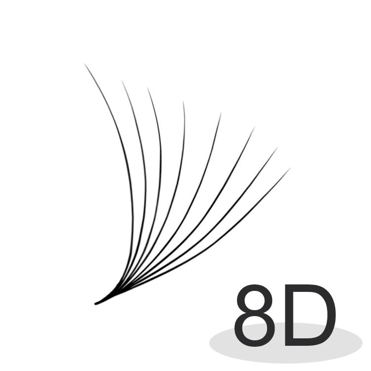 Готовые пучки для объема Promade 12D/10D/14D/18D Наращивание ресниц Корейская остроконечная основа Свободные пучки 120 пучков/320 пучков/500 пучков/1000 пучков