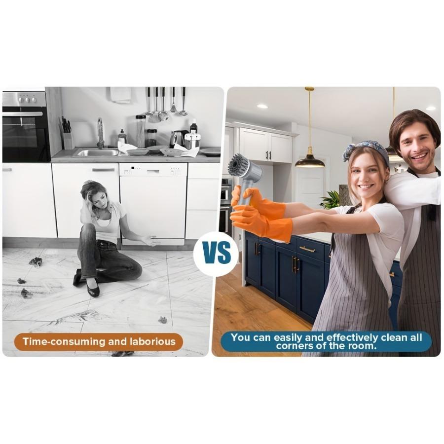 Электрическая вращающаяся щетка для чистки 9 в 1 Ручная беспроводная вращающаяся щетка для чистки кухни