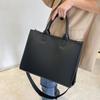 New Women's Commuter Fashion Retro Korean Temperament Solid Color Soft Skin High Capacity Trend Versatile Shoulder Bag