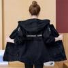 Женская джинсовая куртка Весна Осень Повседневная Универсальная С капюшоном Короткая Джинсовая куртка Женская Стройная Модная куртка Топы