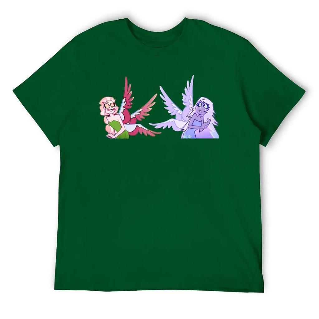 Round Neck  Charlie Emily Tinkerbell Fanart T-shirt  Sports T-shirts Vintage Funny Novelty Aactivity Competition USA Size