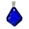 Natural Blue Tanzanite Pendant 87.5 Ct CERTIFIED Sterling Silver 925 Jewelry AI-84-NS