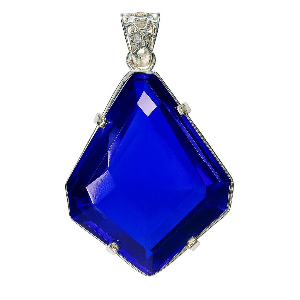 Natural Blue Tanzanite Pendant 87.5 Ct CERTIFIED Sterling Silver 925 Jewelry AI-84-NS