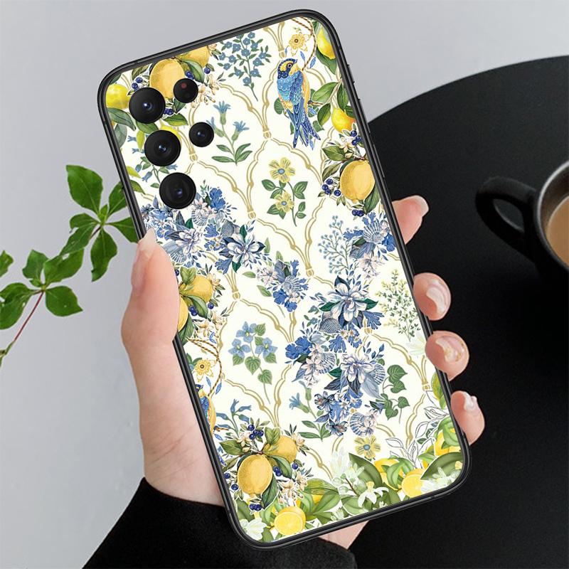 Летний Фруктовый Лимонный Чехол Для Телефона Samsung Galaxy S25 S24 S23 S22 S21 Ultra S24 S23 S22 S21 S25 Plus S24 S20 FE