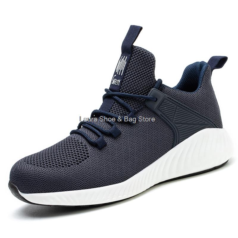 Модные защитные ботинки со стальным носком, легкие мужские рабочие защитные ботинки, рабочие ботинки с защитой от проколов, мужские противоударные промышленные ботинки, большой размер 49 50