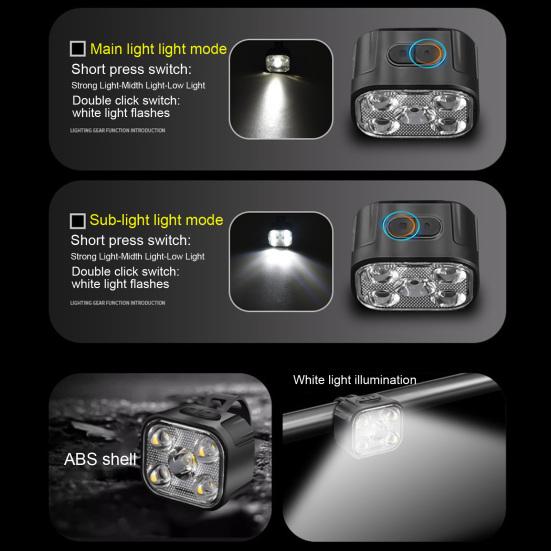 Ультра яркий велосипедный фонарь, высокие люмены, водонепроницаемый, перезаряжаемый, неослепительный, простая установка, велосипедная фара, комплект задних фонарей