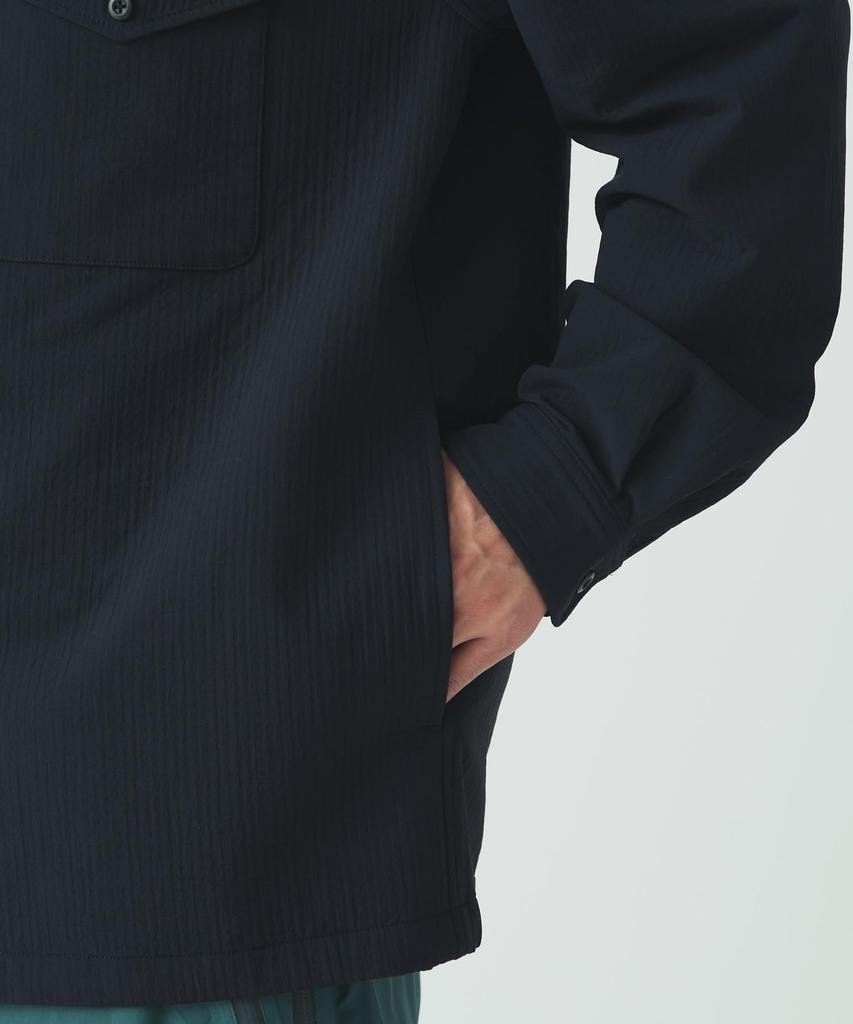 Snow Peak Easy Cloth Hooded Shirt Long Dark Size S SH-25AU006, Sleeve, Men's/Women's, Navy,