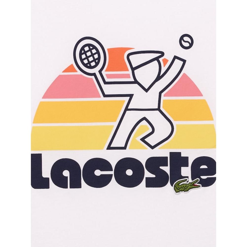 Lacoste Мужская летняя футболка с рисунком Th0784 54g 001 q2nTh0784 54g001