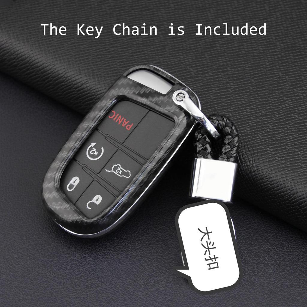 Корпус ключа из углеродного волокна для Jeep Grand Cherokee, Renegade, Compass, Cherokee