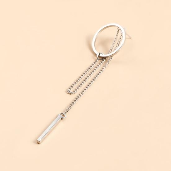 1 пара женских висячих серег с полой цепочкой, обруч с кисточками, украшение для ушей, ювелирные изделия