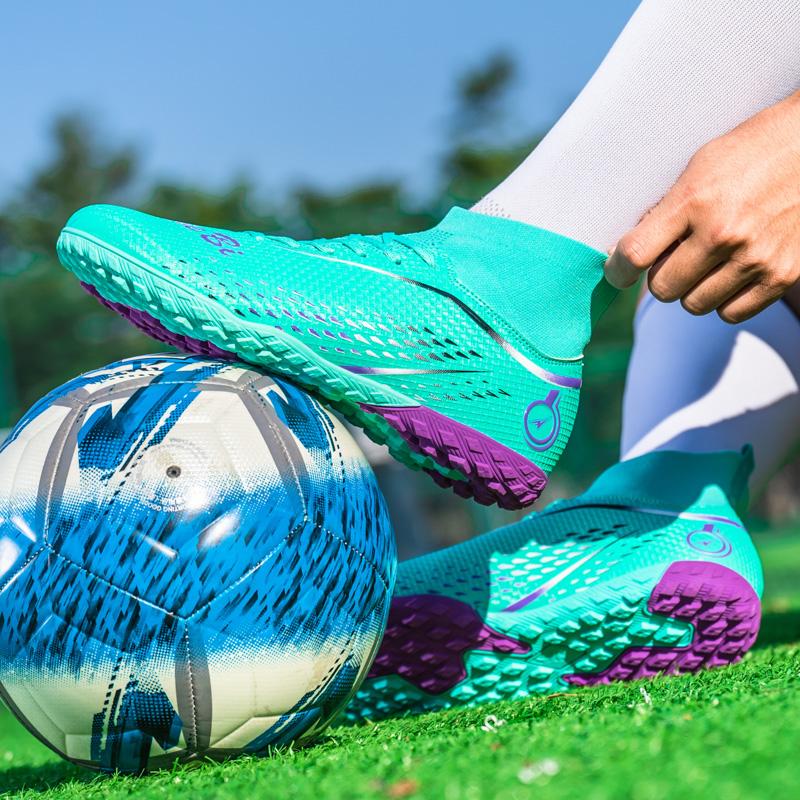 Футбольные бутсы мужские/женские 33-46 с мягкой резиновой подошвой, короткие гвозди, искусственный газон, детские футбольные бутсы