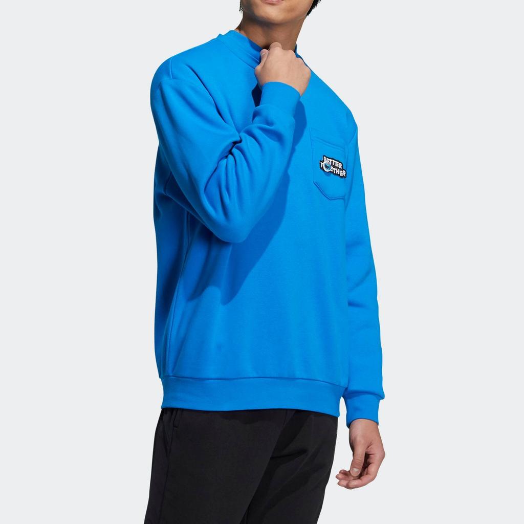 adidas Толстовка с круглым вырезом с вышивкой Толстовка унисекс синяя HD7289