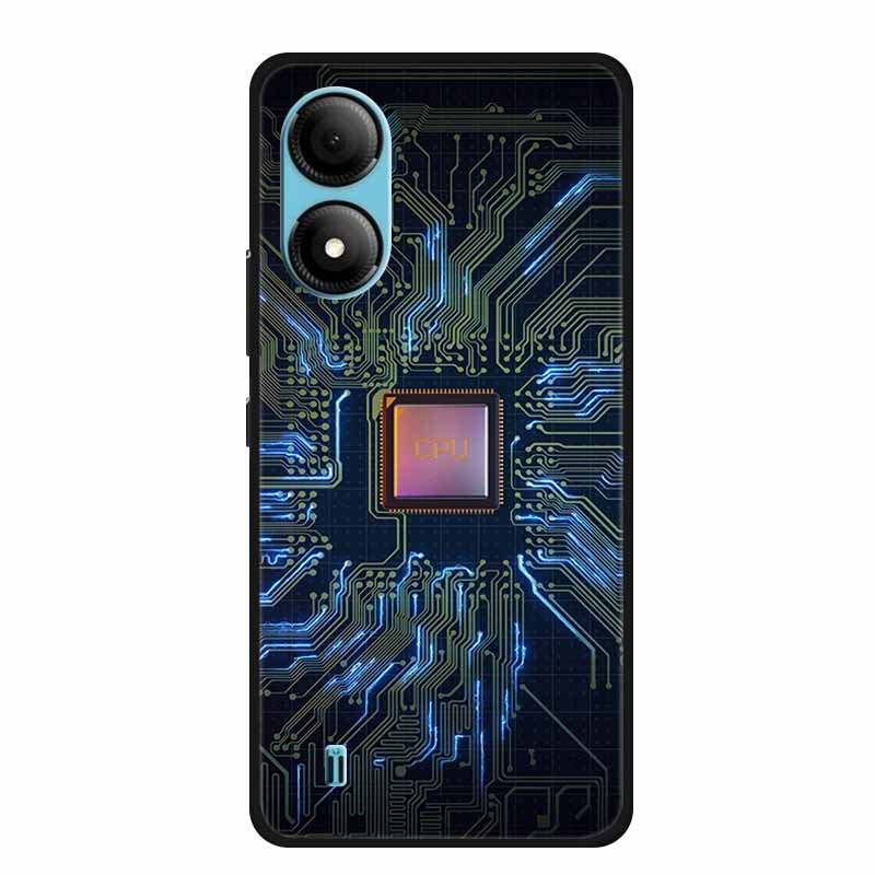 Чехол для телефона ZTE Blade A33S Задняя крышка Чехол A 33 s A33 s Coque Ударопрочный Черный Силикон Мягкий Funda Для Blade A33S Чехол A 33s