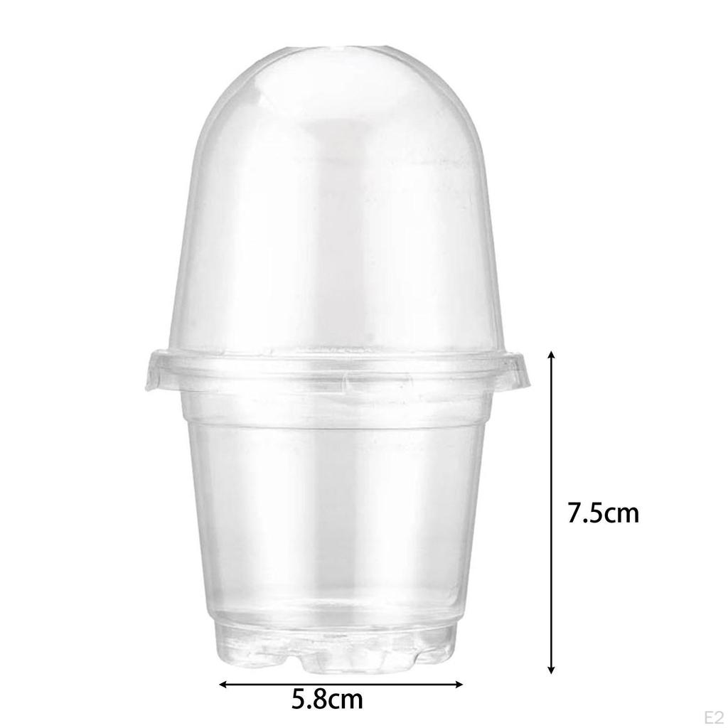 10 садовых горшков с куполообразными лотками для начинающих, многоразовые моющиеся контейнеры для растений