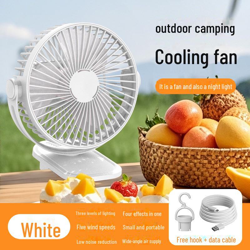 Портативный беспроводной USB-перезаряжаемый студенческий карманный/настольный вентилятор с зажимом
