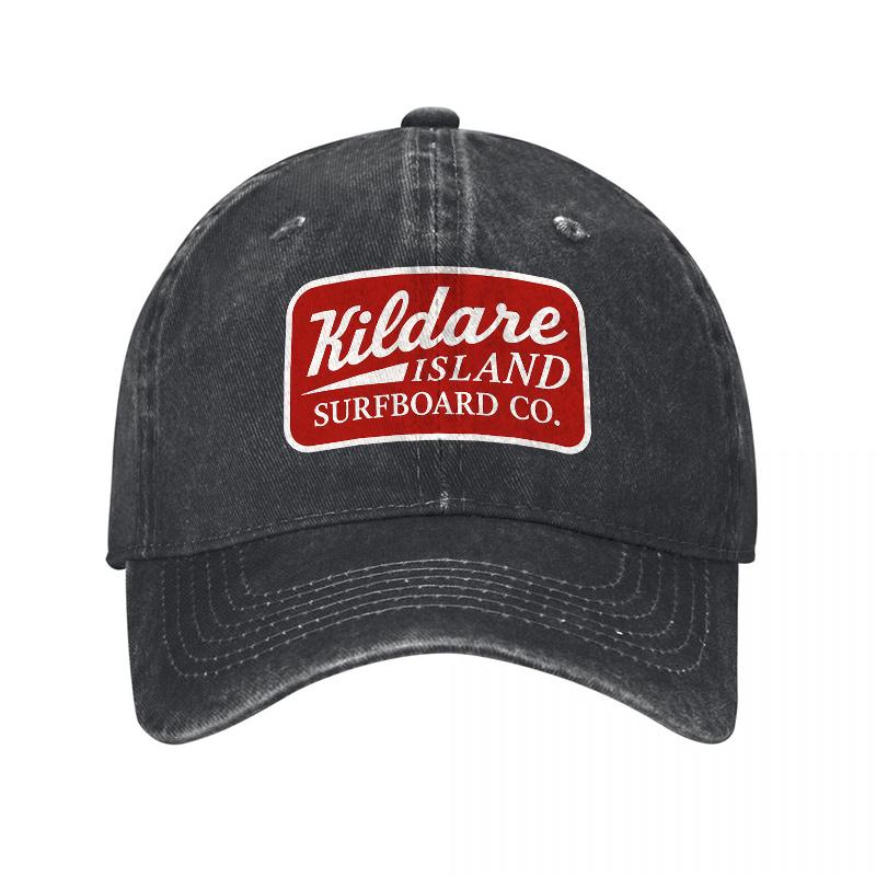 Waldare Island Surfboard Co Washed Canvas Baseball Cap Classic Vintage Style Adjustable Fit Unisex Outdoor Hat