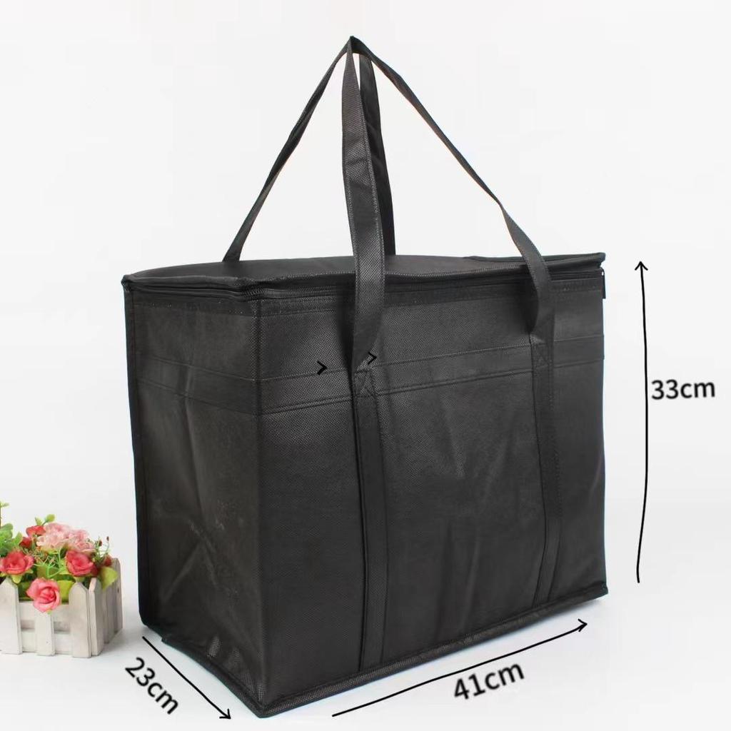 Large Foldable Non-Woven Aluminum Foil Insulation Bag for Takeaway and Storage