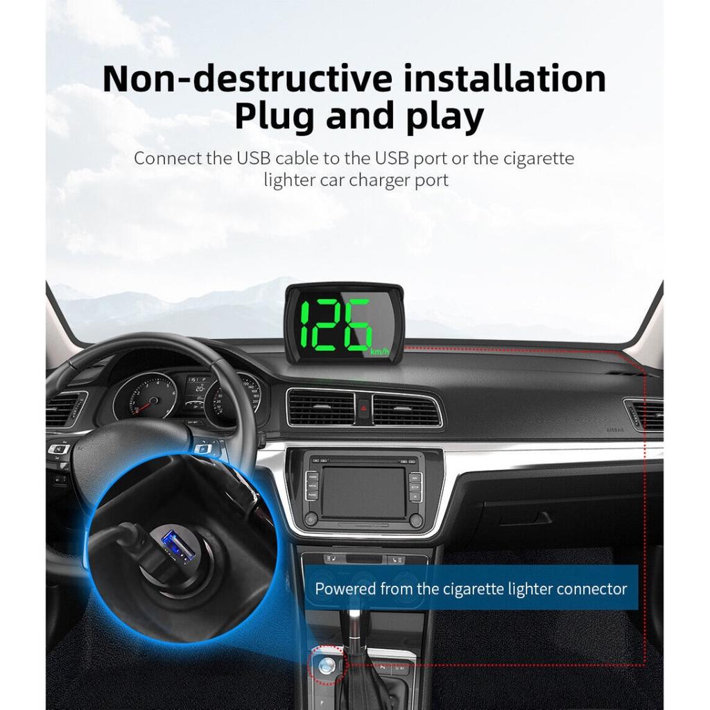Автомобильная электроника KMH Универсальный HUD GPS Проекционный дисплей Спидометр Одометр Автомобильный цифровой скорость MPH HD Спутниковый велосиметр