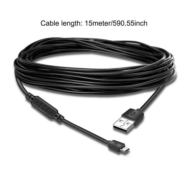Прочный USB-Micro USB кабель для зарядки, кабель питания для камеры видеонаблюдения, прочный и простой в использовании, только для зарядки