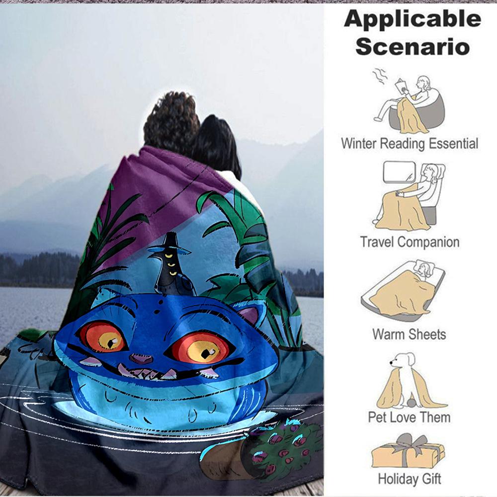 1pc K-Pop Demon Hunters Soft Skin-Friendly Flannel Blanket with Digital Printing, Various Sizes Available for Family, Friends, Birthday