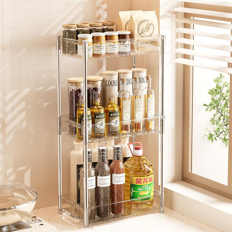 Кухонная стойка для хранения 2/3 слоя, коробка для хранения косметики, специй, закусок, многофункциональная выдвижная полка для хранения дома