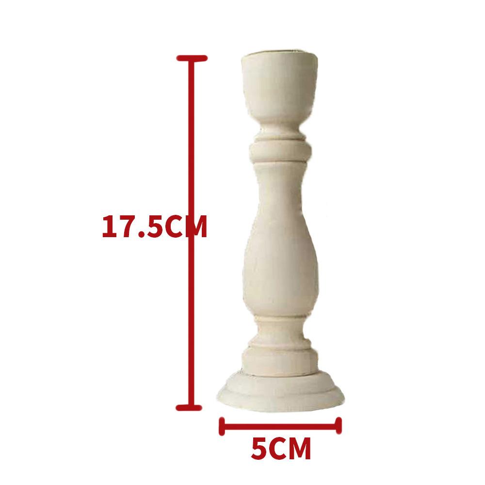 Home Decor Vintage Retro Wood Candle Holder Wedding Decoration Candlestick Holder Wooden Pillar