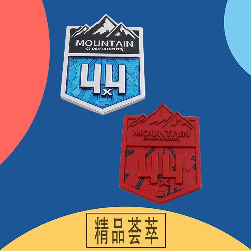 3D Metal 4X4 Mountain Cross Country Badge Auto 4WD Emblem Car Stickers For Car Styling Decals