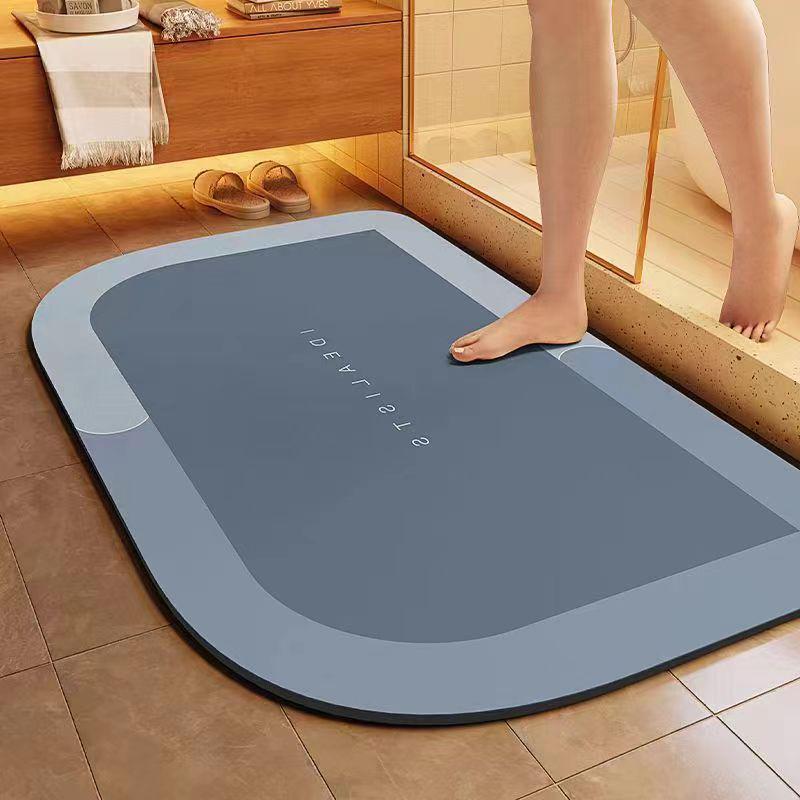 Minimalist Non-Slip Diatomaceous Earth Bath Mat - Absorbent Bathroom or Entrance Doormat
