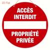 Высококачественная деревянная табличка Accs Interdit Proprit Prive Круглая деревянная вывеска Французская Не входить Частная собственность Печать Настенное искусство