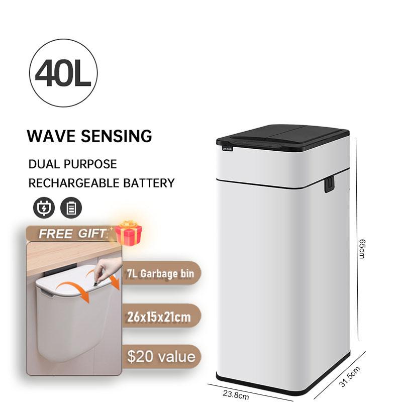 Умный мусорный бак из нержавеющей стали, автоматический датчик, кухонное мусорное ведро, большая емкость, корзины для пищевых отходов, корзина для мусора в ванной комнате