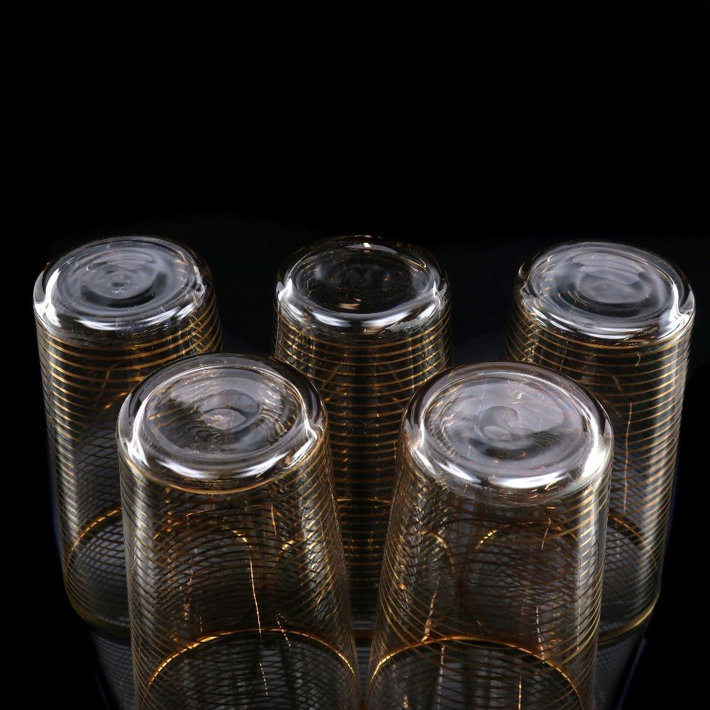 Baccarat Old Baccarat Gold Filigree Glasses (5 pieces) Tableware Glass _ Used