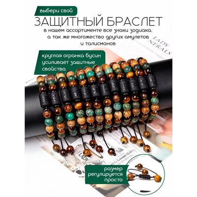 Браслет из натурального камня «Двенадцать знаков зодиака», плетеный, эластичный браслет, «Тигровый глаз», браслет на удачу «Двенадцать знаков зодиака»