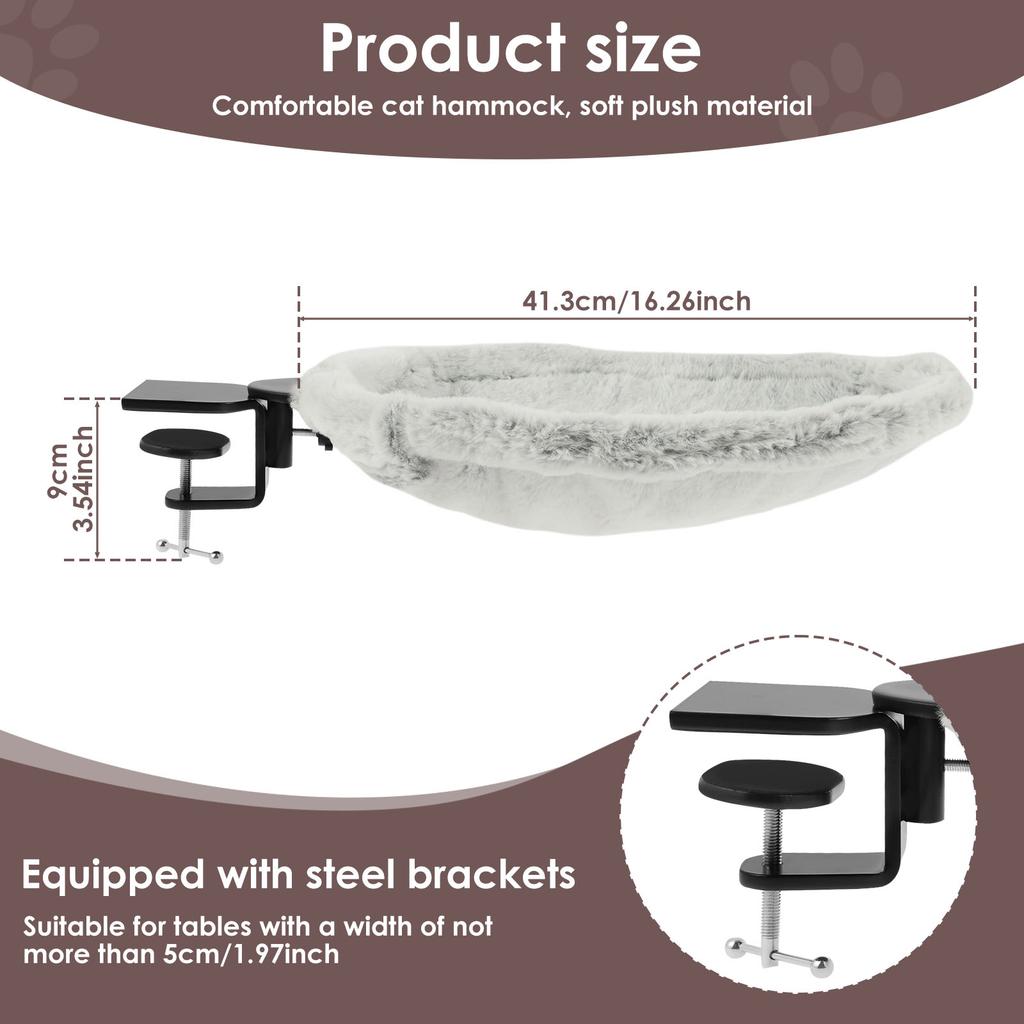 Cat Hammock Felt Pet Nest Bed Soft Comfortable Desk Kitten Hammock Strong Load Capacity Kitten Perch Pet Supplies for Indoor