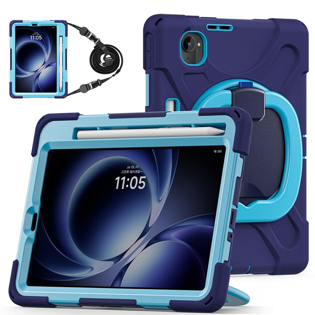 For Xiaomi Redmi K Pad Case with Shoulder Strap TPU+PC+Silicone Kickstand Tablet Cover