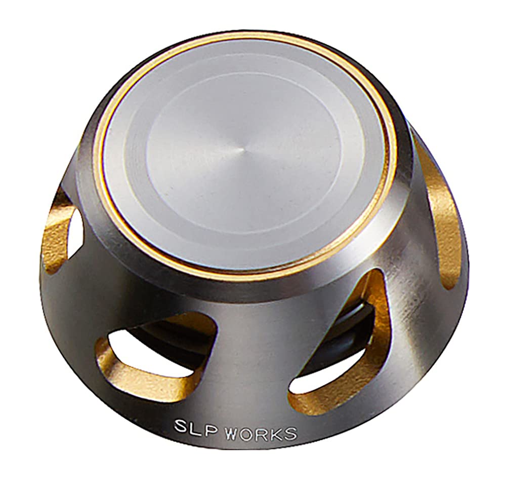 Daiwa SLP Works 22 SLPW Заглушка ручки спиннинговой катушки, Маленькая, Серебристо-золотистая