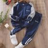 Autumn 2024 Boys' Stylish Two-Piece: Long-Sleeved Sweater & Casual Pants Sportswear