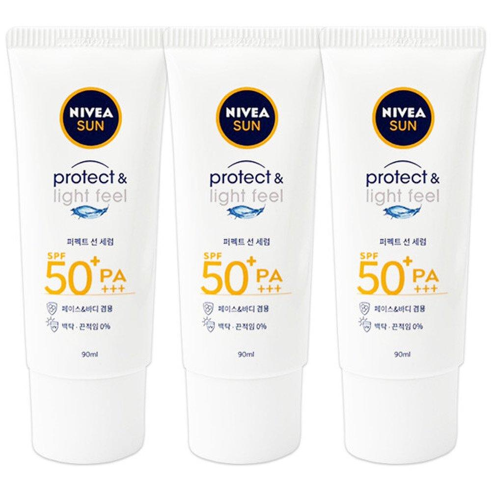 Nivea Солнцезащитная сыворотка Protect & Light Peel Солнцезащитный крем 90 мл 3 шт.