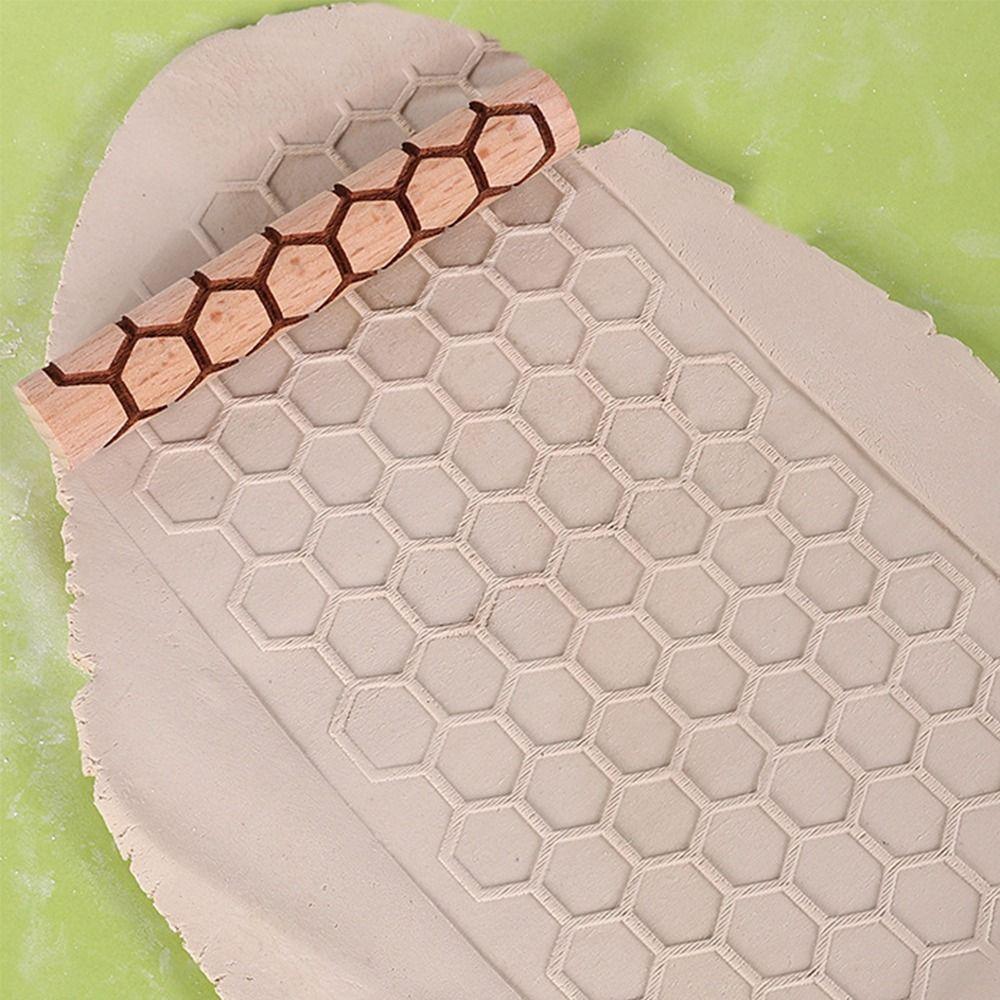 3D Керамика Искусство Глиняный Ролик Творческий Ролик Палочка Для Раскатывания Деревянный Прижимной Ролик Принадлежности Для Выпечки