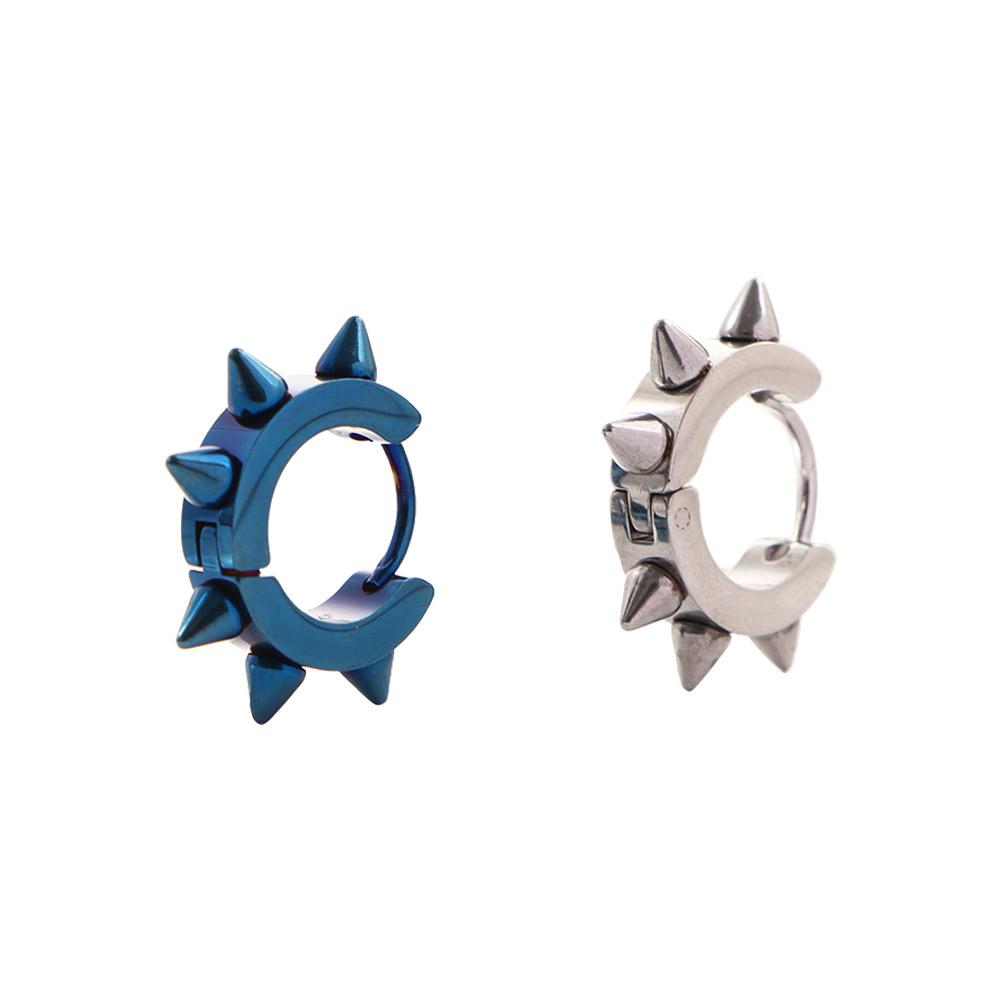 Rock Stainless Steel Rivet Geometric Fashion Gothic Stud Earring Hoop Earrings Accessories Jewelry