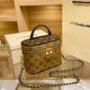New Classic Leather Women's Square Box Bag Multifunctional Small Square Bags Retro Cross-body Bags All Match Shoulder Bag