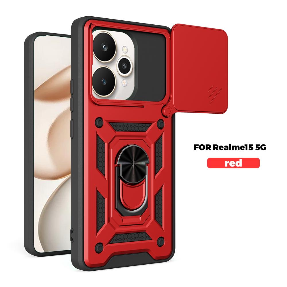 Броня Фунда Для OPPO Realme 15 Pro 5G Чехол Сдвижная Защита Объектива Кольцо-Подставка Задняя Крышка Для Realme15 Realme 15Pro