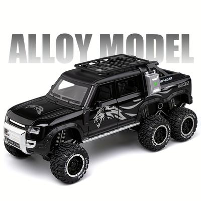 1:Масштаб 24 для LAND для RoveR Defender 6x6 Коллекционная литая модель автомобиля из цинкового сплава Высокодетализированная копия внедорожника для домашнего декора Настольное украшение