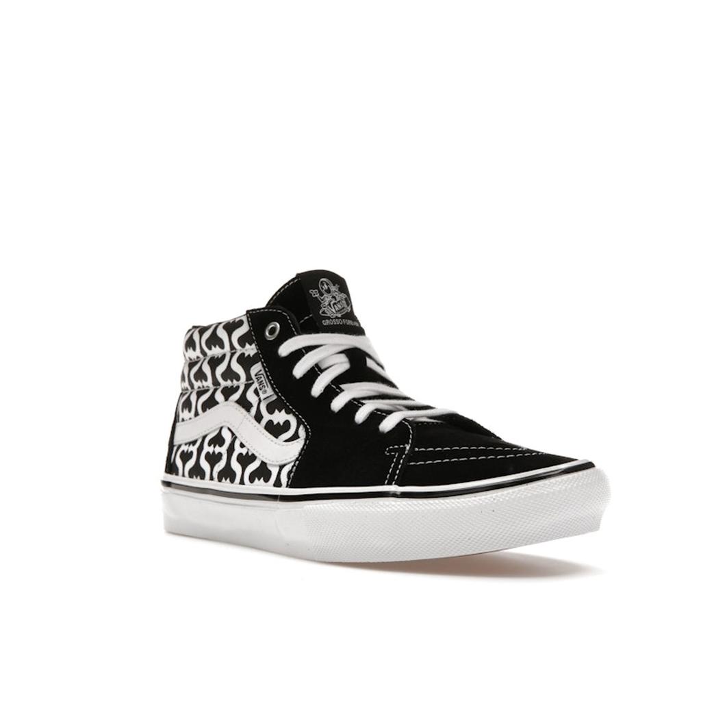 Supreme x Vans Grosso Mid Монограмма S - Черные Унисекс Кроссовки Белые VN0A5KS15XH
