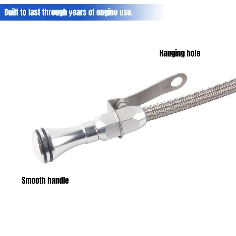 Flexible Stainless Oil Dipstick for Big Block Chevy Engine BBC 396 427 454 496 502